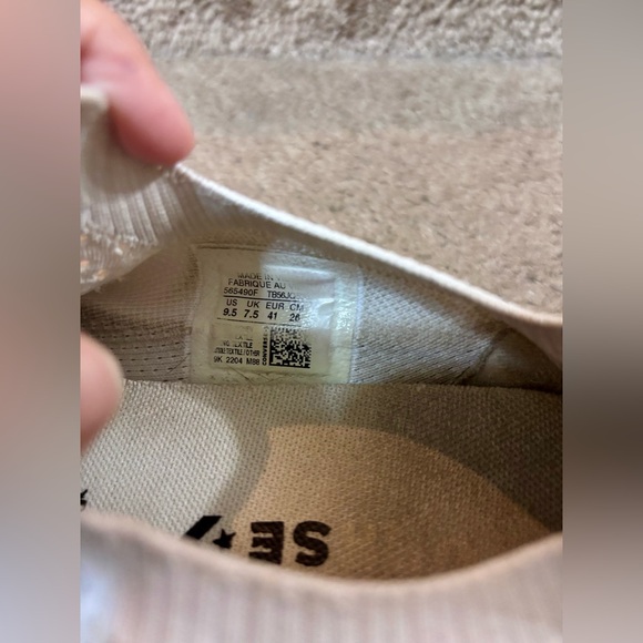 Converse Shoreline Knit Sneakers Sz 9.5 pre owned white sneakers low top - Picture 7 of 7